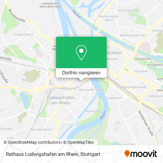 Rathaus Ludwigshafen am Rhein Karte