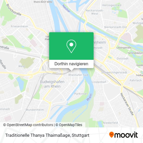 Traditionelle Thanya Thaimaßage Karte