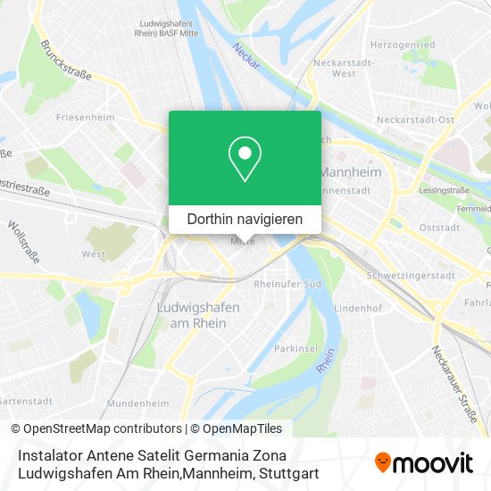 Instalator Antene Satelit Germania Zona Ludwigshafen Am Rhein,Mannheim Karte