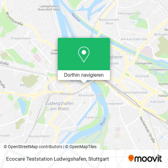 Ecocare Teststation Ludwigshafen Karte