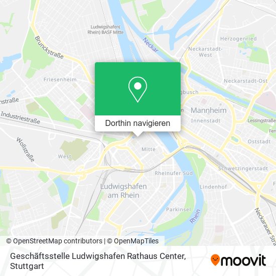 Geschãftsstelle Ludwigshafen Rathaus Center Karte