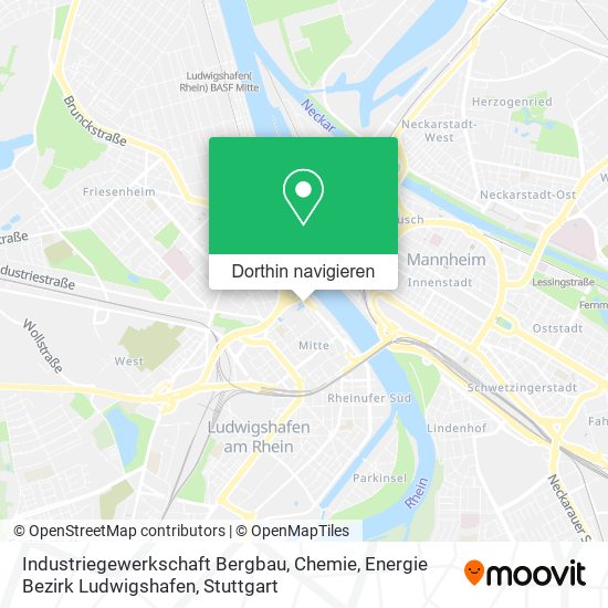 Industriegewerkschaft Bergbau, Chemie, Energie Bezirk Ludwigshafen Karte