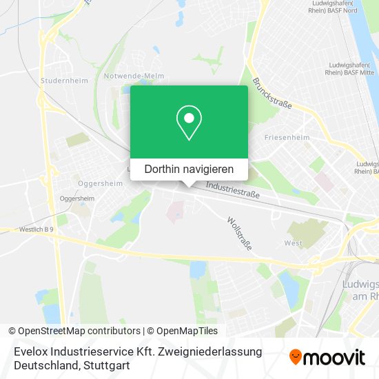 Evelox Industrieservice Kft. Zweigniederlassung Deutschland Karte