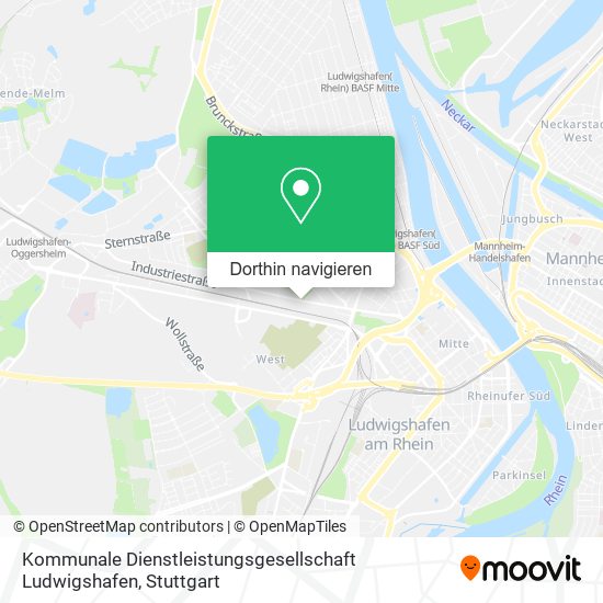 Kommunale Dienstleistungsgesellschaft Ludwigshafen Karte