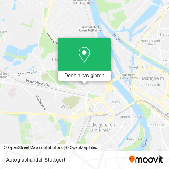 Autoglashandel Karte