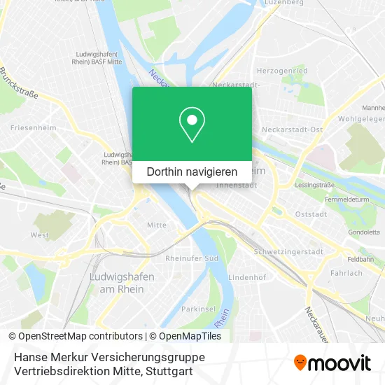 Hanse Merkur Versicherungsgruppe Vertriebsdirektion Mitte Karte