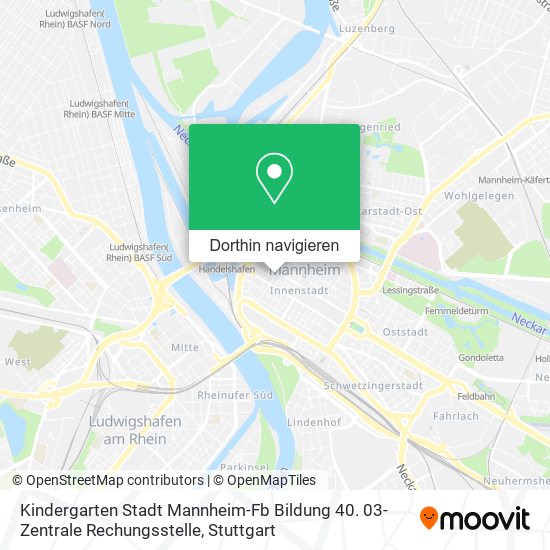 Kindergarten Stadt Mannheim-Fb Bildung 40. 03-Zentrale Rechungsstelle Karte