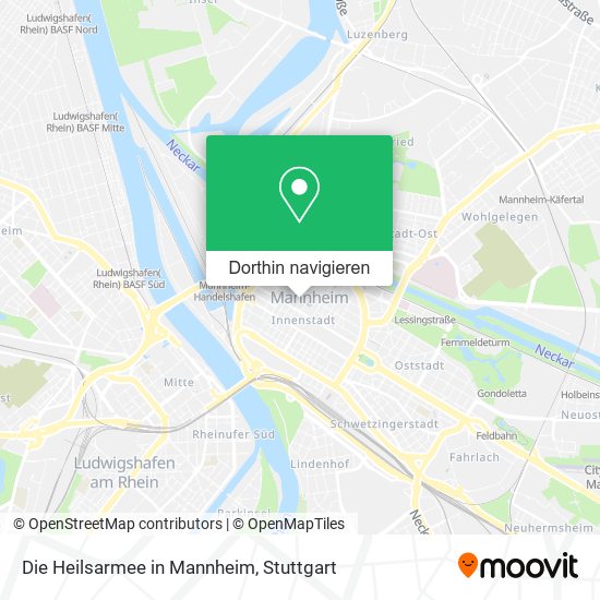 Die Heilsarmee in Mannheim Karte