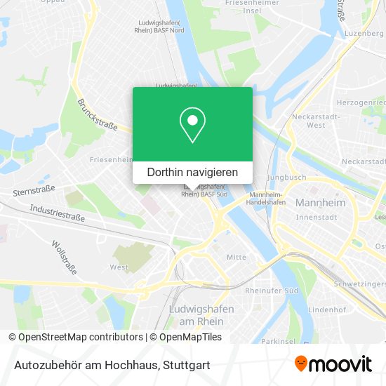 Autozubehör am Hochhaus Karte