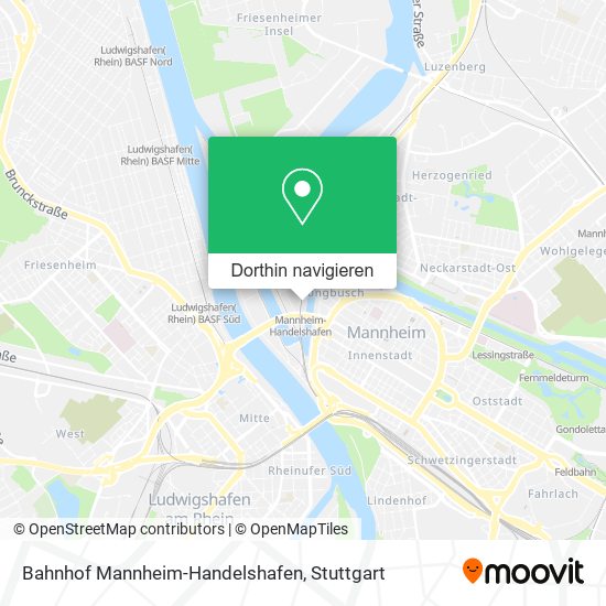 Bahnhof Mannheim-Handelshafen Karte