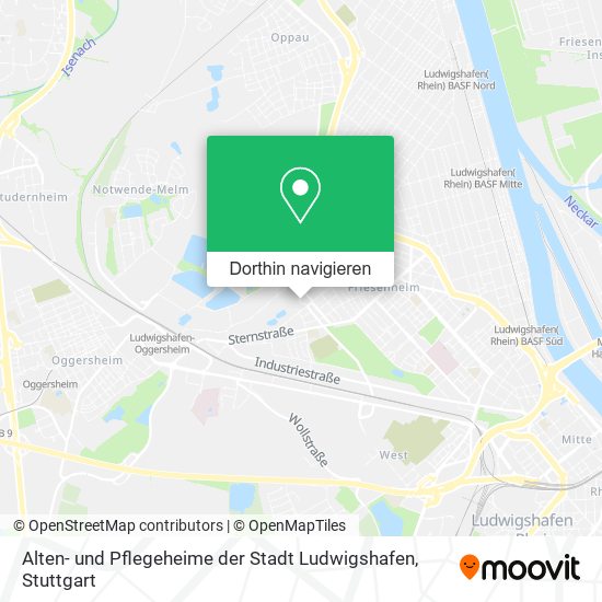 Alten- und Pflegeheime der Stadt Ludwigshafen Karte