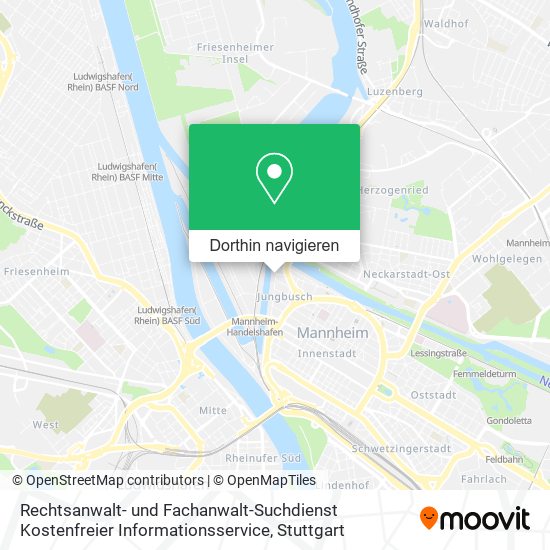 Rechtsanwalt- und Fachanwalt-Suchdienst Kostenfreier Informationsservice Karte