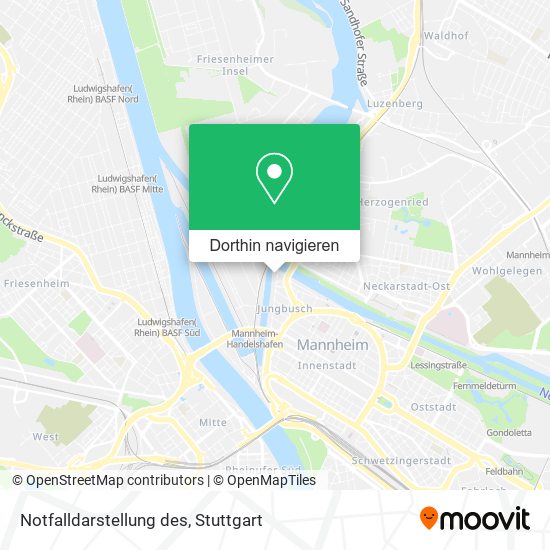 Notfalldarstellung des Karte