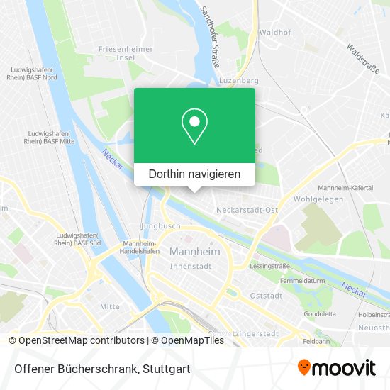 Offener Bücherschrank Karte