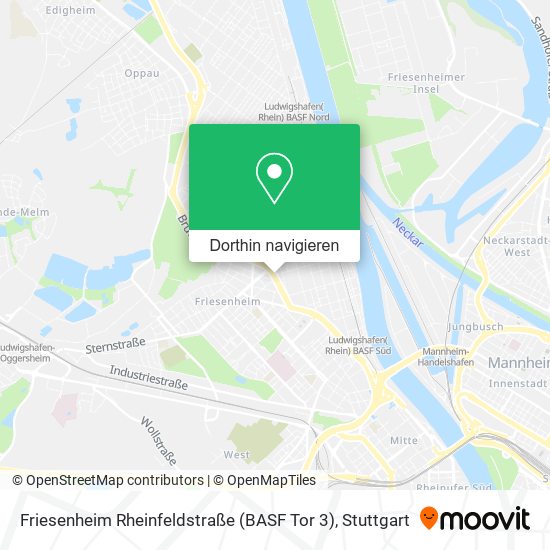Friesenheim Rheinfeldstraße (BASF Tor 3) Karte