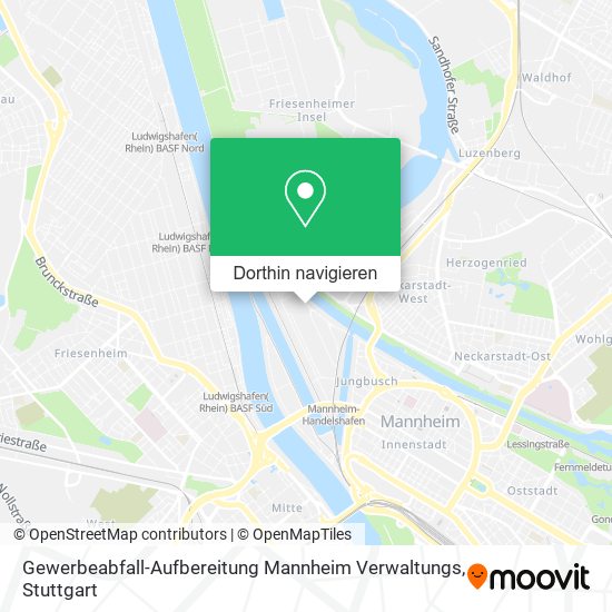 Gewerbeabfall-Aufbereitung Mannheim Verwaltungs Karte