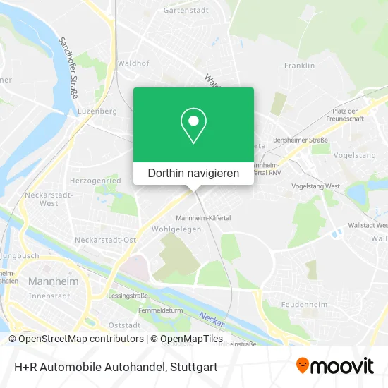 H+R Automobile Autohandel Karte