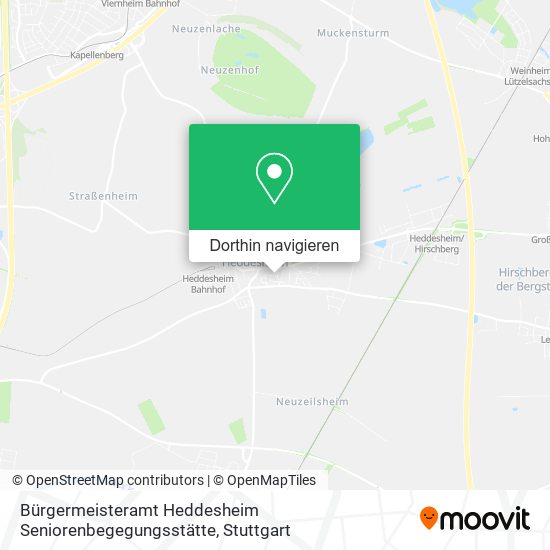 Bürgermeisteramt Heddesheim Seniorenbegegungsstätte Karte