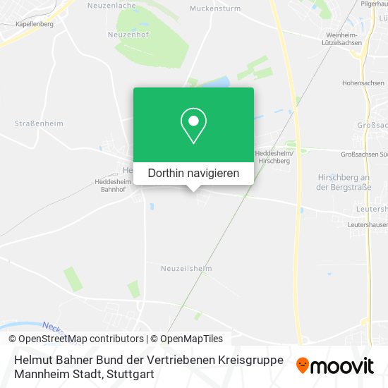 Helmut Bahner Bund der Vertriebenen Kreisgruppe Mannheim Stadt Karte