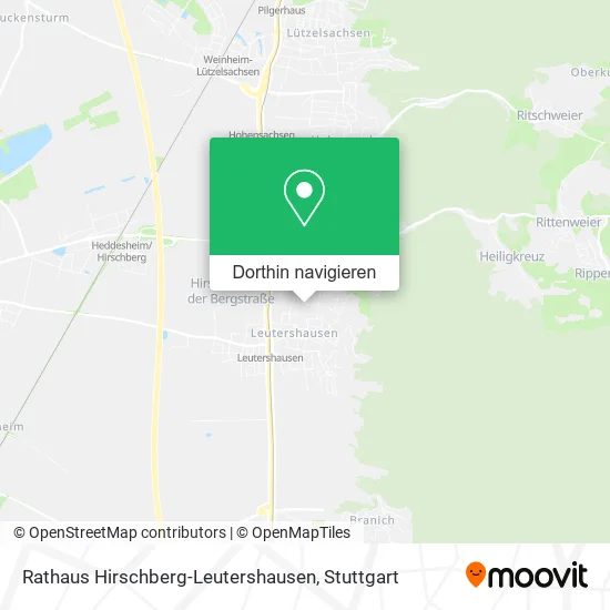 Rathaus Hirschberg-Leutershausen Karte