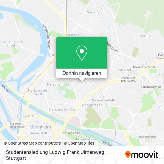 Studentensiedlung Ludwig Frank Ulmenweg Karte