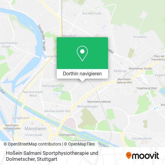 Hoßein Salmani Sportphysiotherapie und Dolmetscher Karte