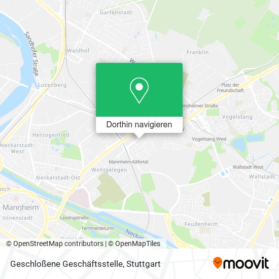 Geschloßene Geschäftsstelle Karte