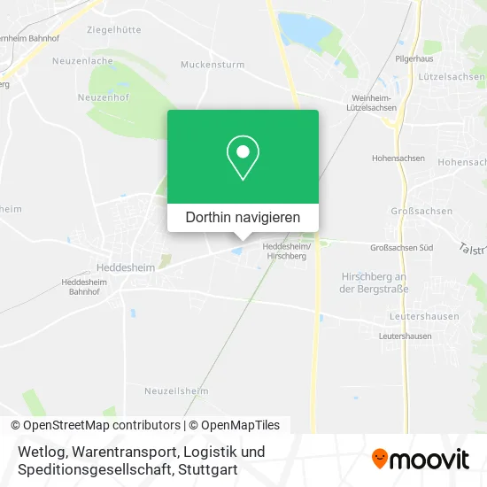 Wetlog, Warentransport, Logistik und Speditionsgesellschaft Karte