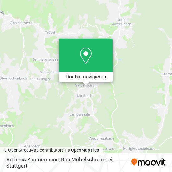 Andreas Zimmermann, Bau Möbelschreinerei Karte
