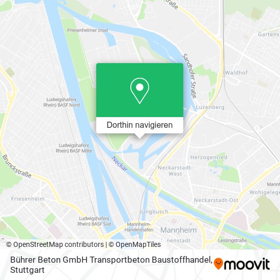 Bührer Beton GmbH Transportbeton Baustoffhandel Karte