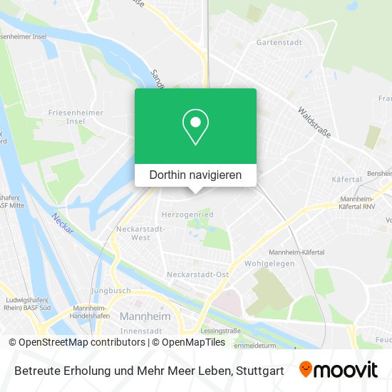 Betreute Erholung und Mehr Meer Leben Karte