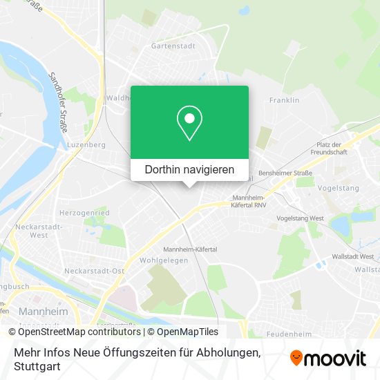 Mehr Infos Neue Öffungszeiten für Abholungen Karte