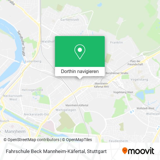 Fahrschule Beck Mannheim-Käfertal Karte