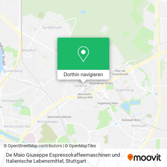 De Maio Giuseppe Espressokaffeemaschinen und Italienische Lebensmittel Karte