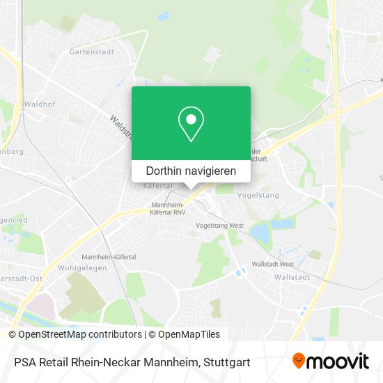 PSA Retail Rhein-Neckar Mannheim Karte