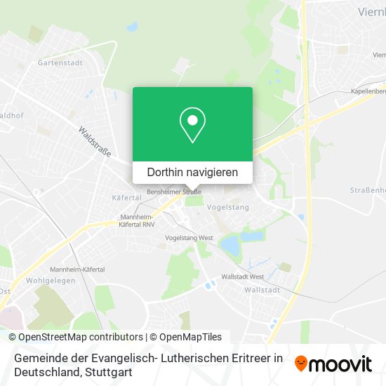 Gemeinde der Evangelisch- Lutherischen Eritreer in Deutschland Karte