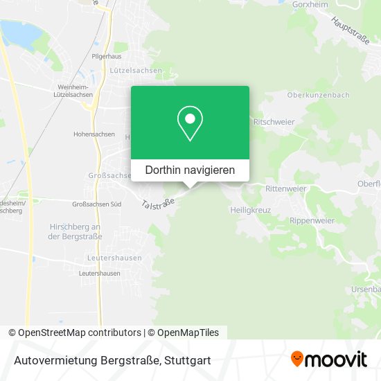 Autovermietung Bergstraße Karte