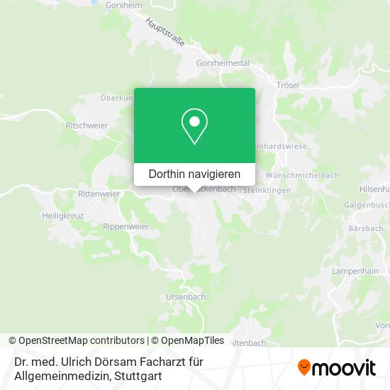 Dr. med. Ulrich Dörsam Facharzt für Allgemeinmedizin Karte