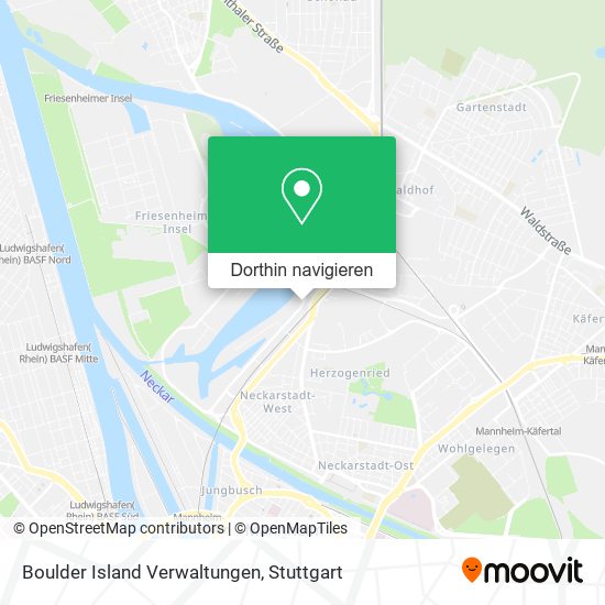 Boulder Island Verwaltungen Karte