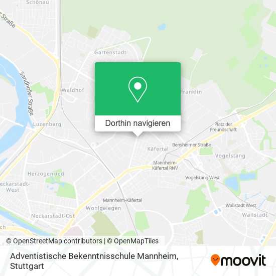 Adventistische Bekenntnisschule Mannheim Karte
