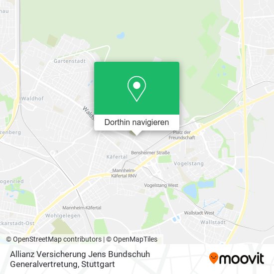 Allianz Versicherung Jens Bundschuh Generalvertretung Karte