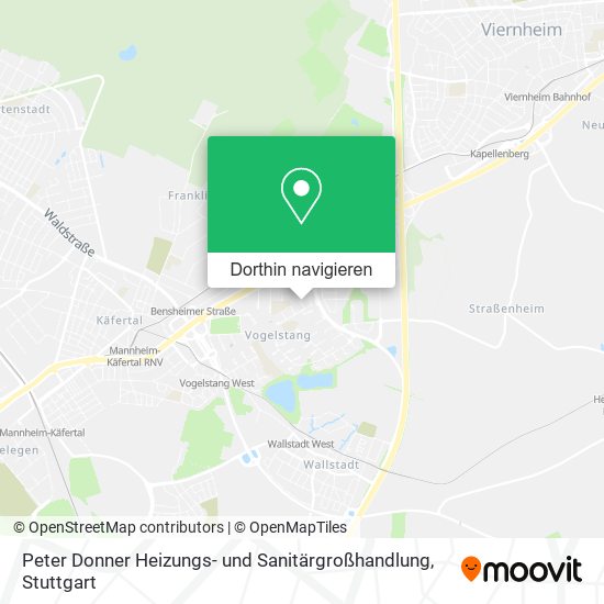 Peter Donner Heizungs- und Sanitärgroßhandlung Karte