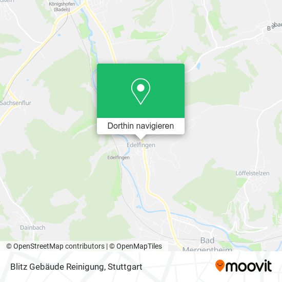 Blitz Gebäude Reinigung Karte