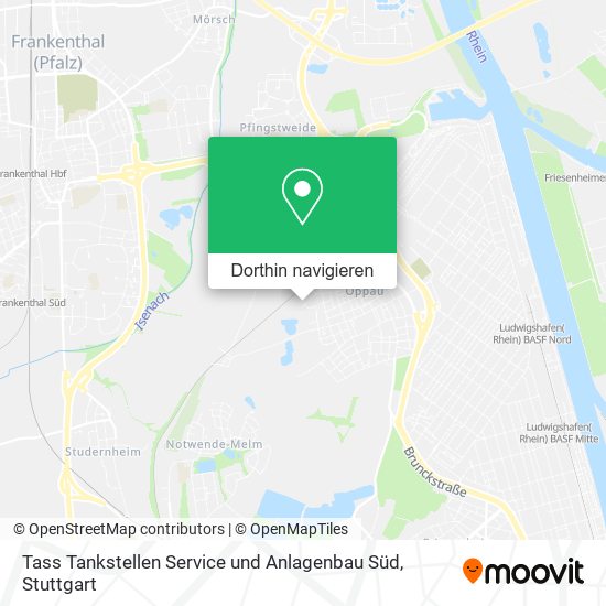 Tass Tankstellen Service und Anlagenbau Süd Karte