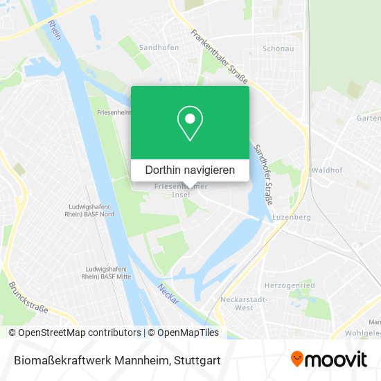 Biomaßekraftwerk Mannheim Karte