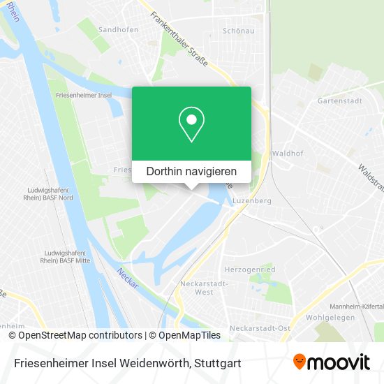 Friesenheimer Insel Weidenwörth Karte