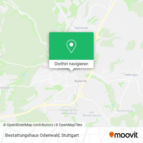 Bestattungshaus Odenwald Karte