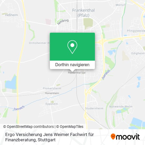 Ergo Versicherung Jens Weimer Fachwirt für Finanzberatung Karte