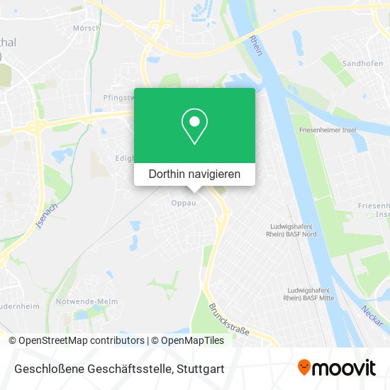 Geschloßene Geschäftsstelle Karte