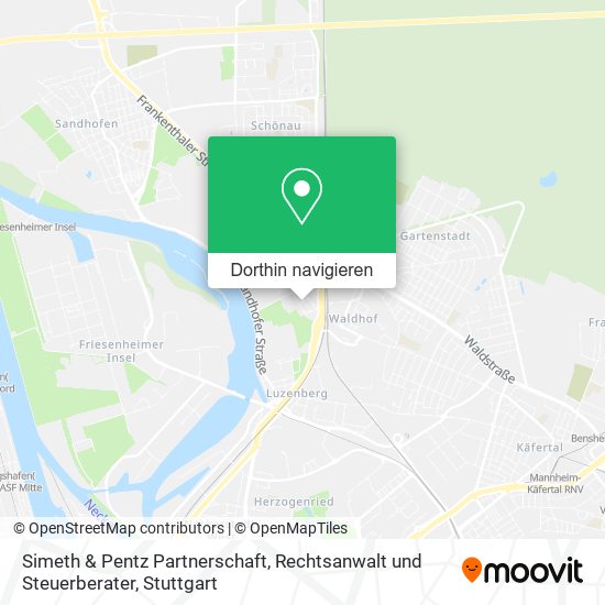 Simeth & Pentz Partnerschaft, Rechtsanwalt und Steuerberater Karte
